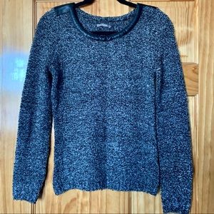Orsay Gray Sweater with Leather Detailing